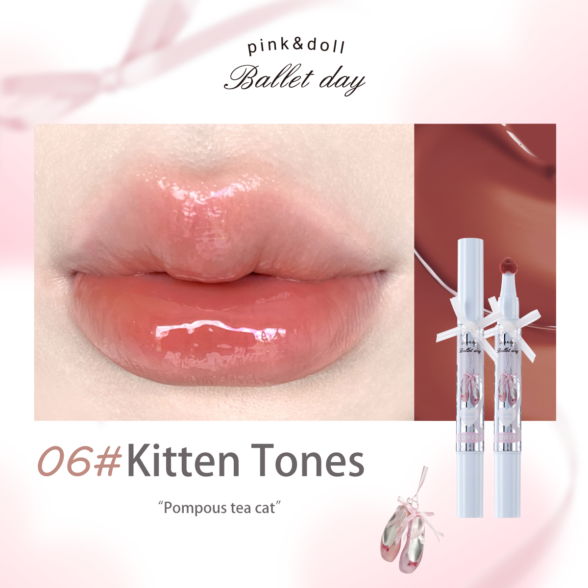 【Neu】 Filmbildender Lipgloss der Small Bowknot-Serie