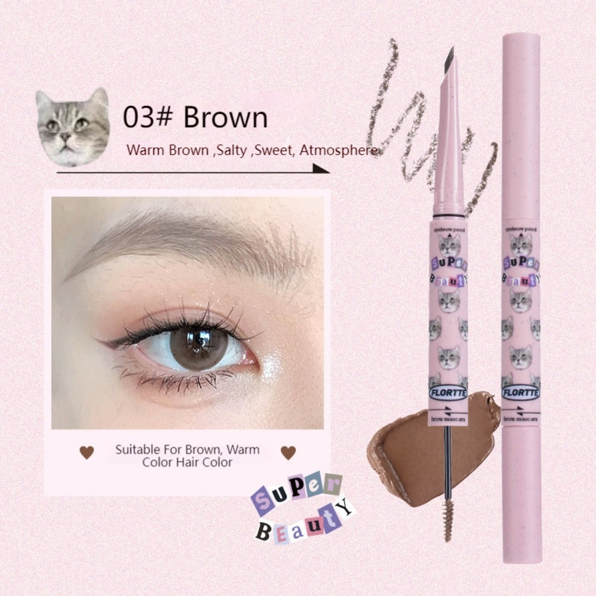 Collection of Eyebrow Pencil Brow Mascara in a gallery layout