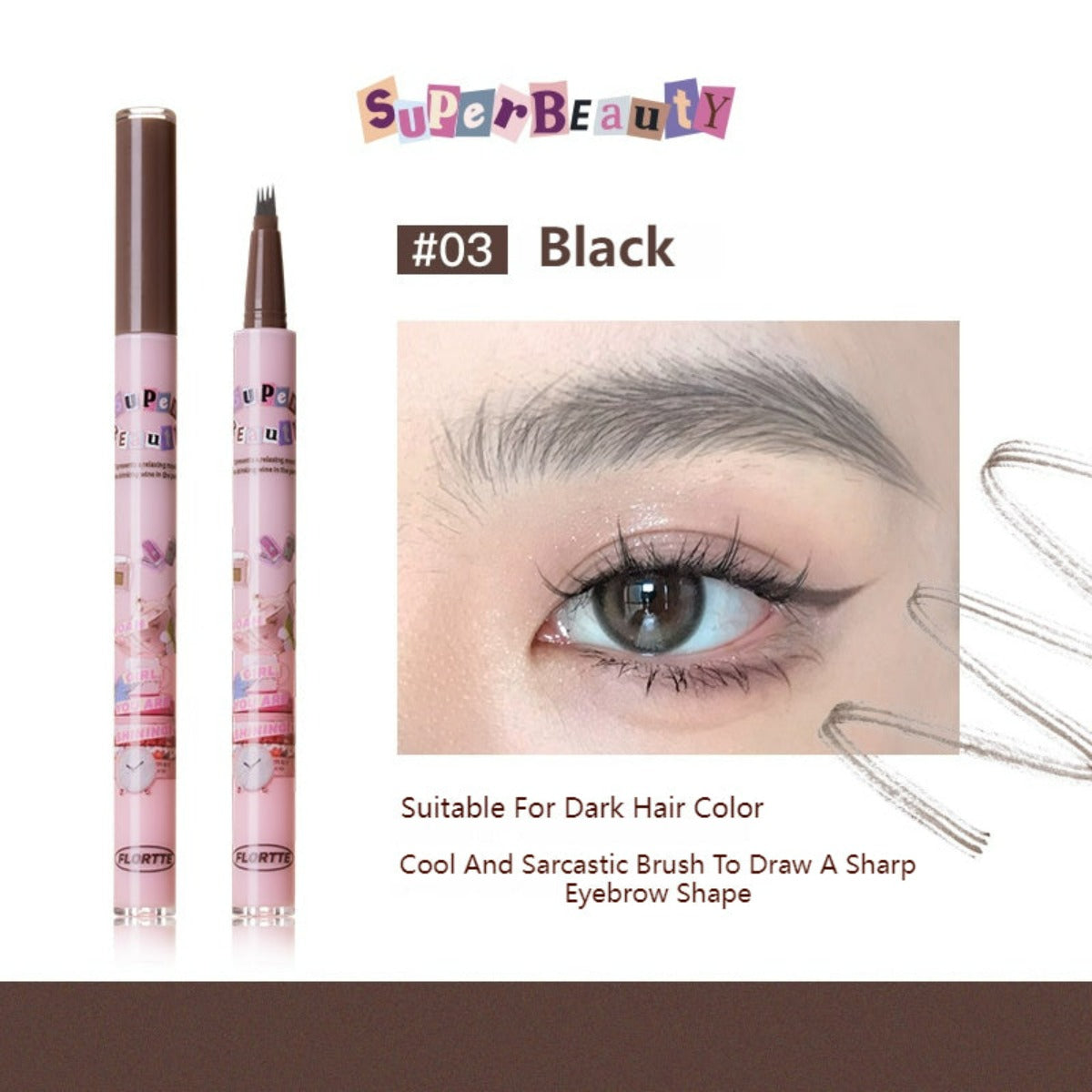 Collection of I Am Super Beauty Liquid Eyebrow Pen in a gallery layout