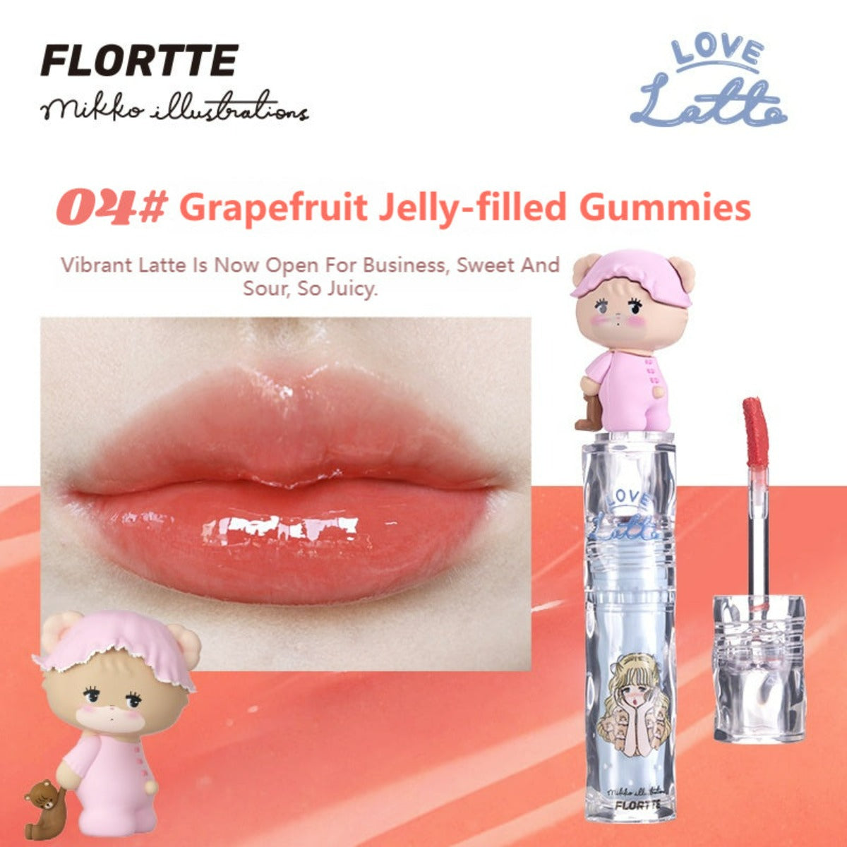 Collection of Mikko Rua Rua Lip Gloss in a gallery layout