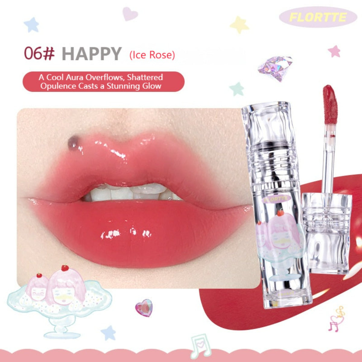 Collection of Girl's World Non-Stick Cup Lip Lacquer in a gallery layout