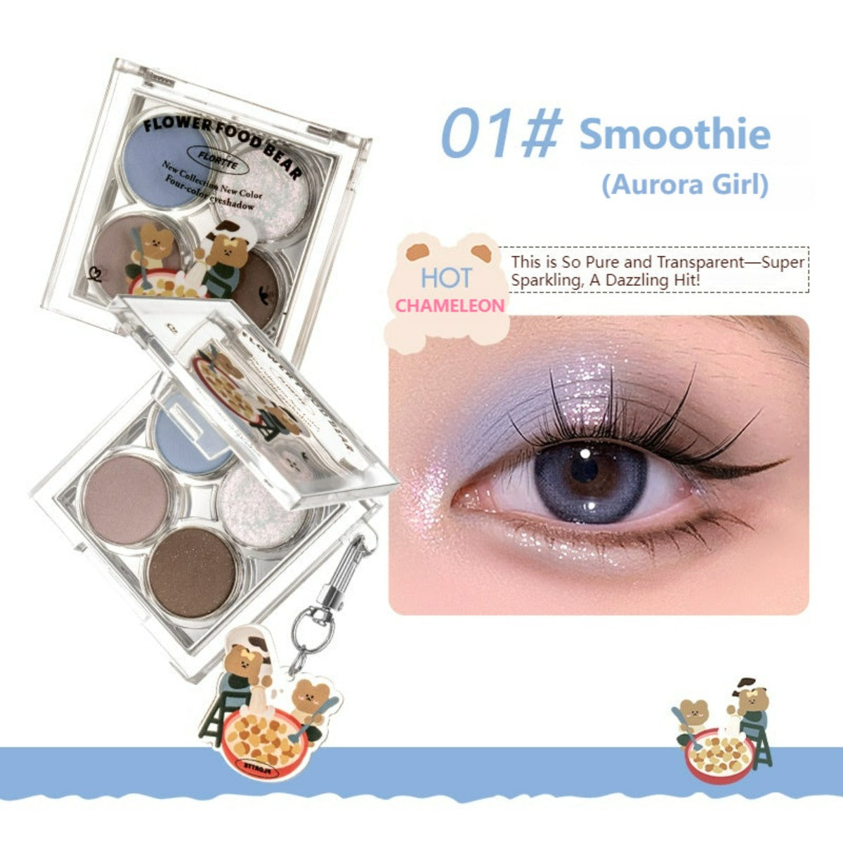 Collection of Flower Food Bear Four-Color Eyeshadow in a gallery layout