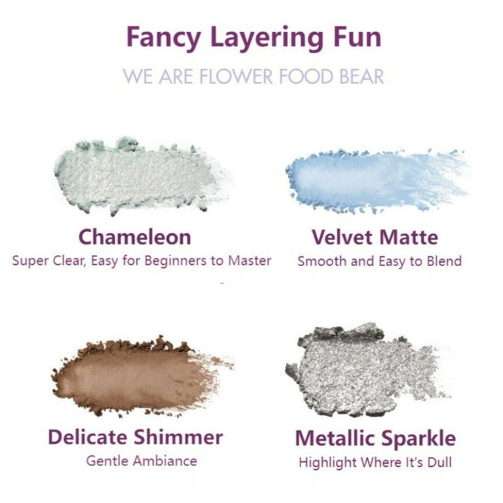 Flower Food Bear Four-Color Eyeshadow