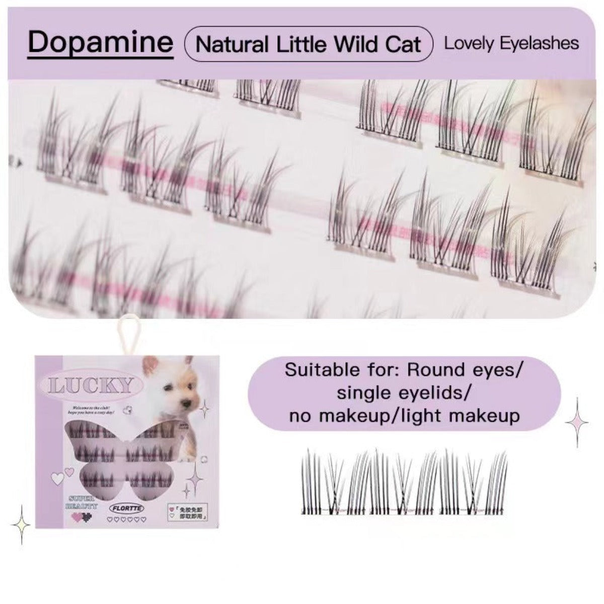 Collection of Super Beauty Series Adhesive-Free False Eyelashes in a gallery layout