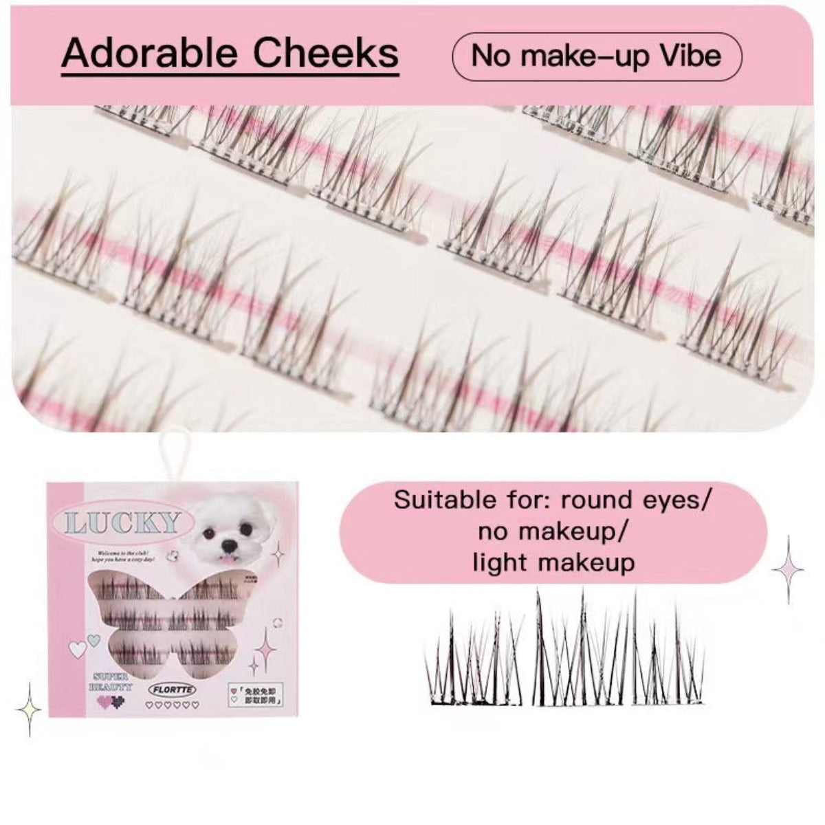 Collection of Super Beauty Series Adhesive-Free False Eyelashes in a gallery layout