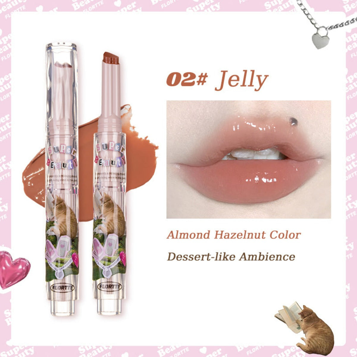 Collection of I Am Super Beauty Jelly Heart Lippenstift in a gallery layout