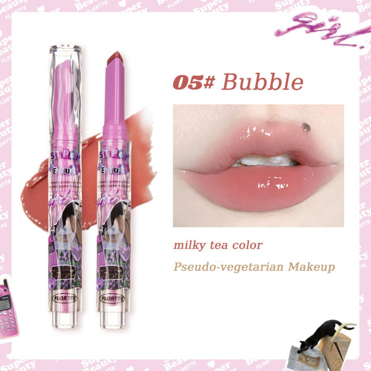 Collection of I Am Super Beauty Jelly Heart Lippenstift in a gallery layout