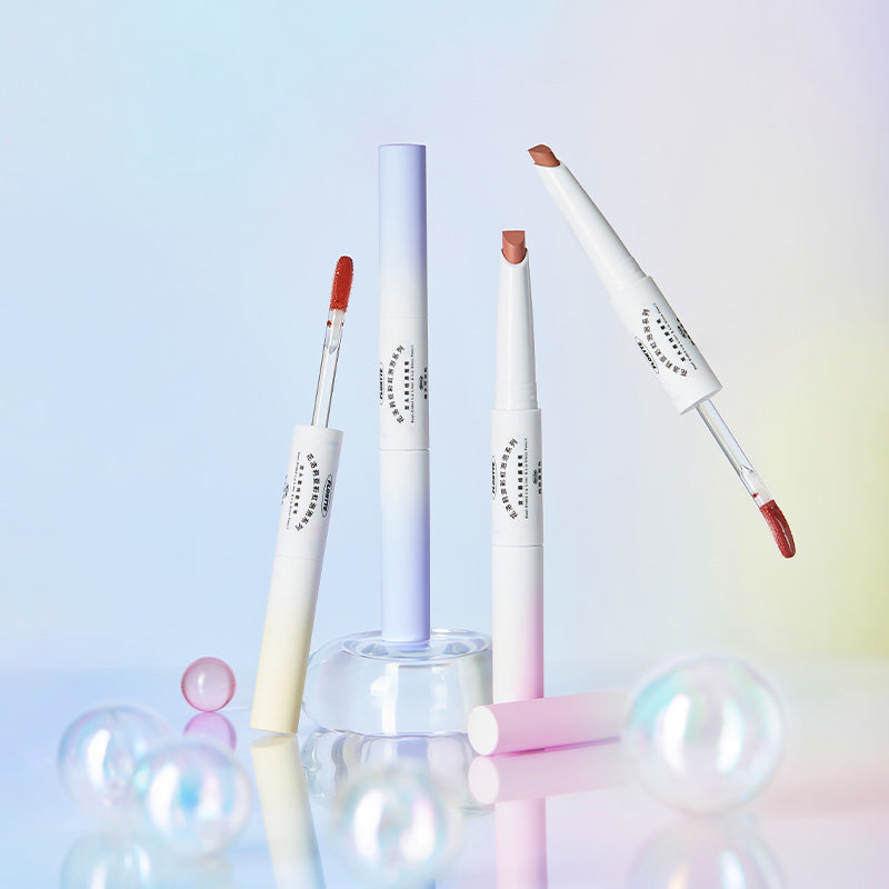 [NEW] Rainbow Bubble Dual-Ended Lip Liner Gloss Pen