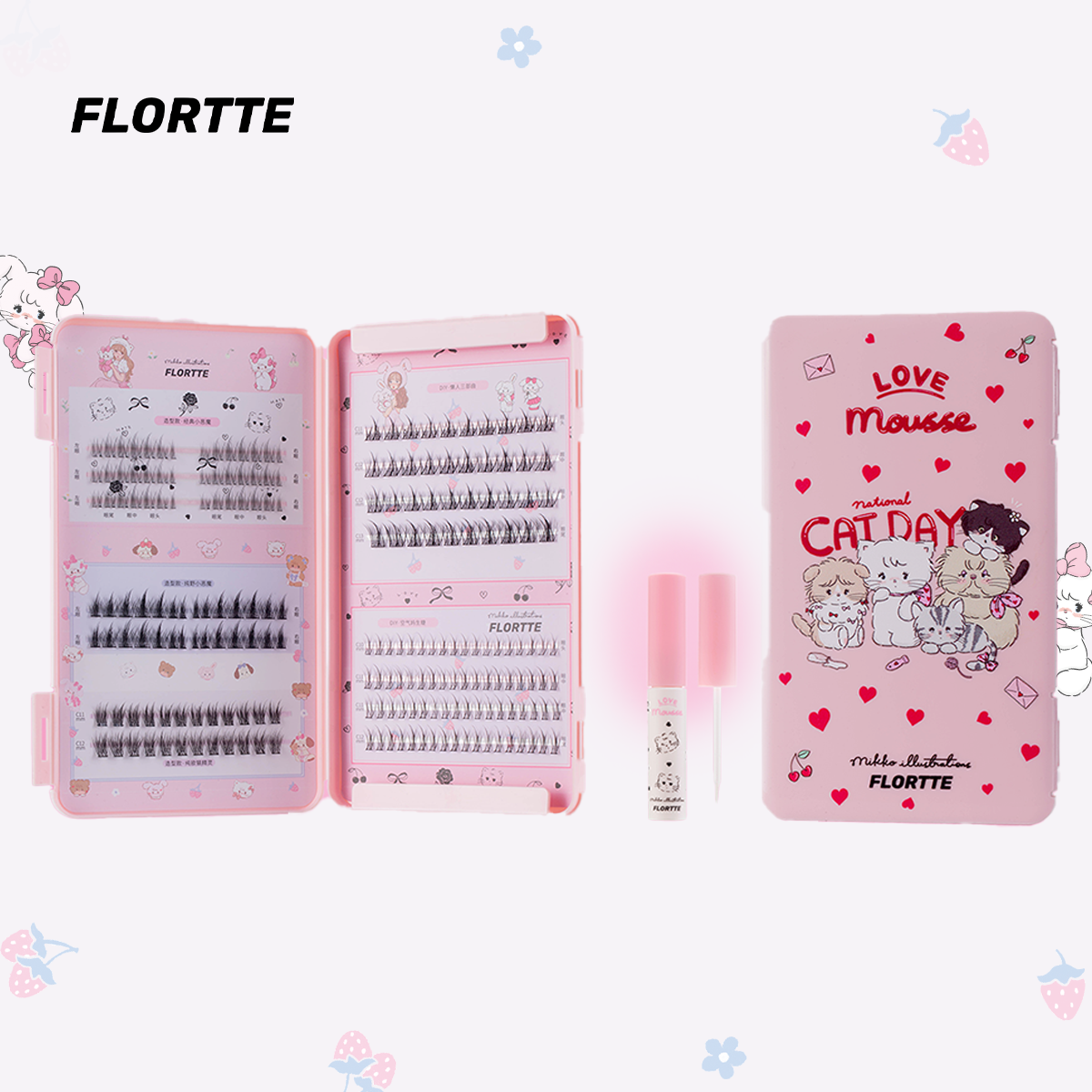 Collection of Mikko False Eyelashes(5 types 242 pieces) in a gallery layout