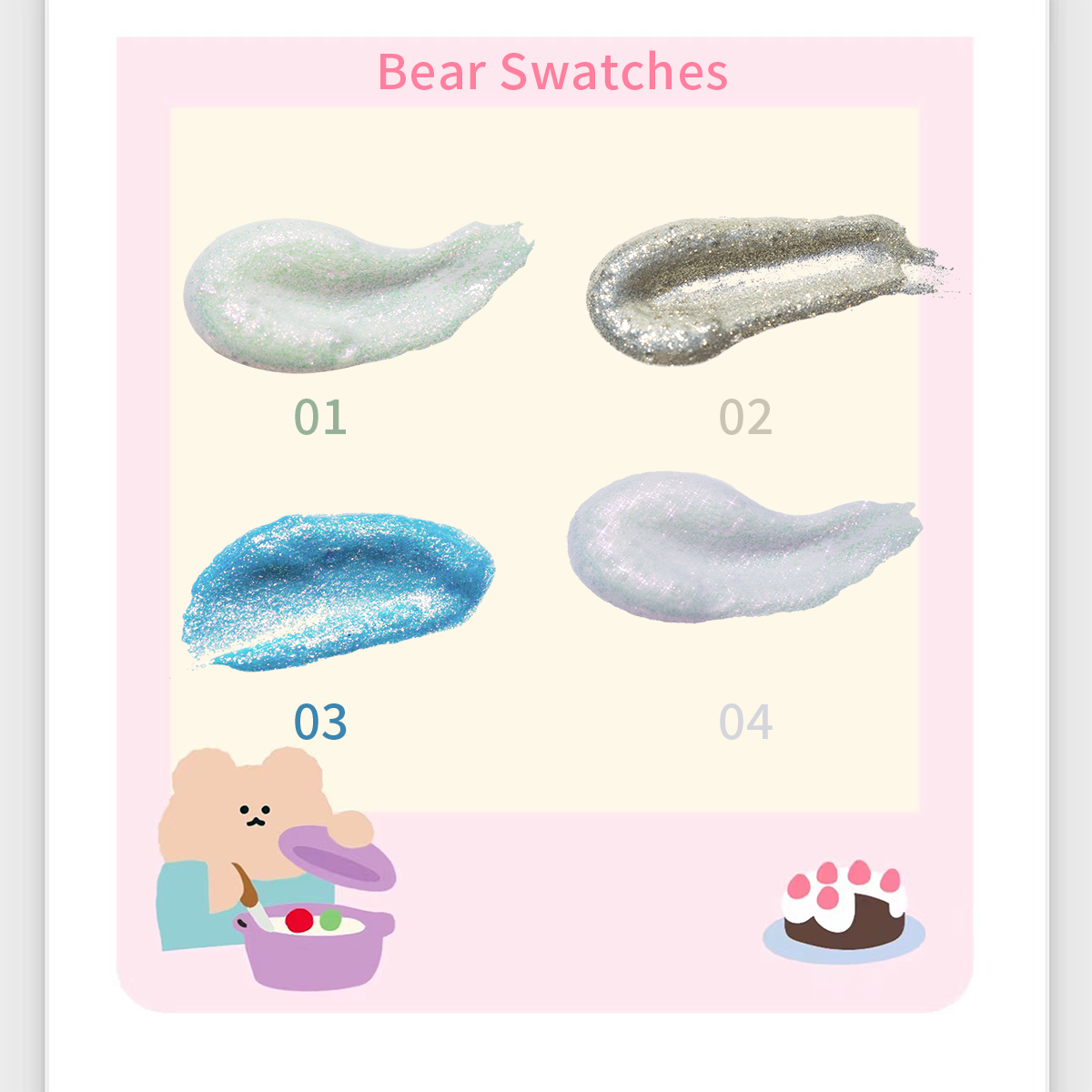 Collection of フラワーフードベア リキッドアイシャドウ in a gallery layout