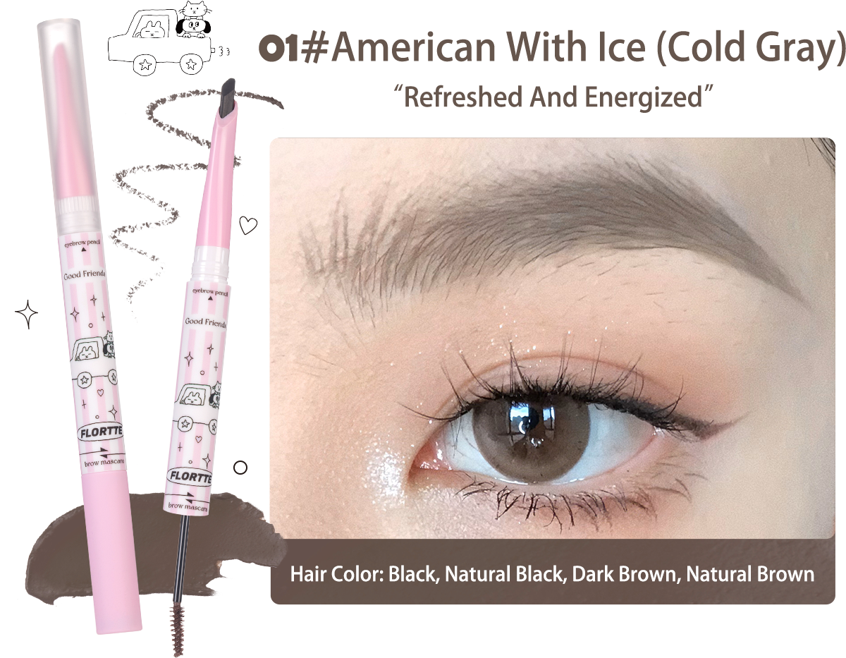 Collection of Good Friends Club Eyebrow Pencil ＆ Brow Mascara in a gallery layout