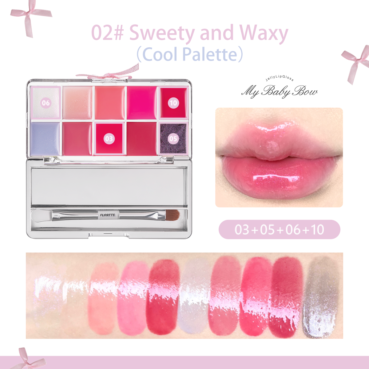 Collection of Peng Peng Princess Jelly Lipgloss-Palette in a gallery layout